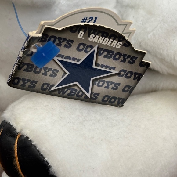 NWT NFL DEION SANDERS 1998 Plush Beanie Bear White #21 Limited  SPECIAL EDITION - Picture 11 of 16